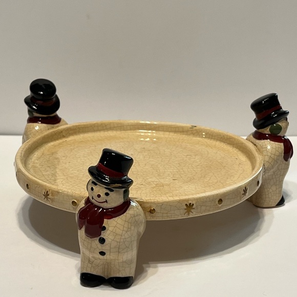 Enesco Snowman Ceramic Cake Stand - Picture 4 of 11